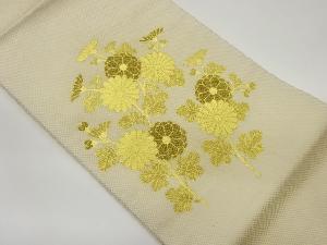 金彩菊模様名古屋帯